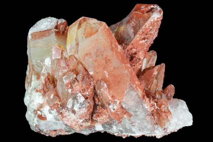 Natural, Red Quartz Crystal Cluster - Morocco #101479